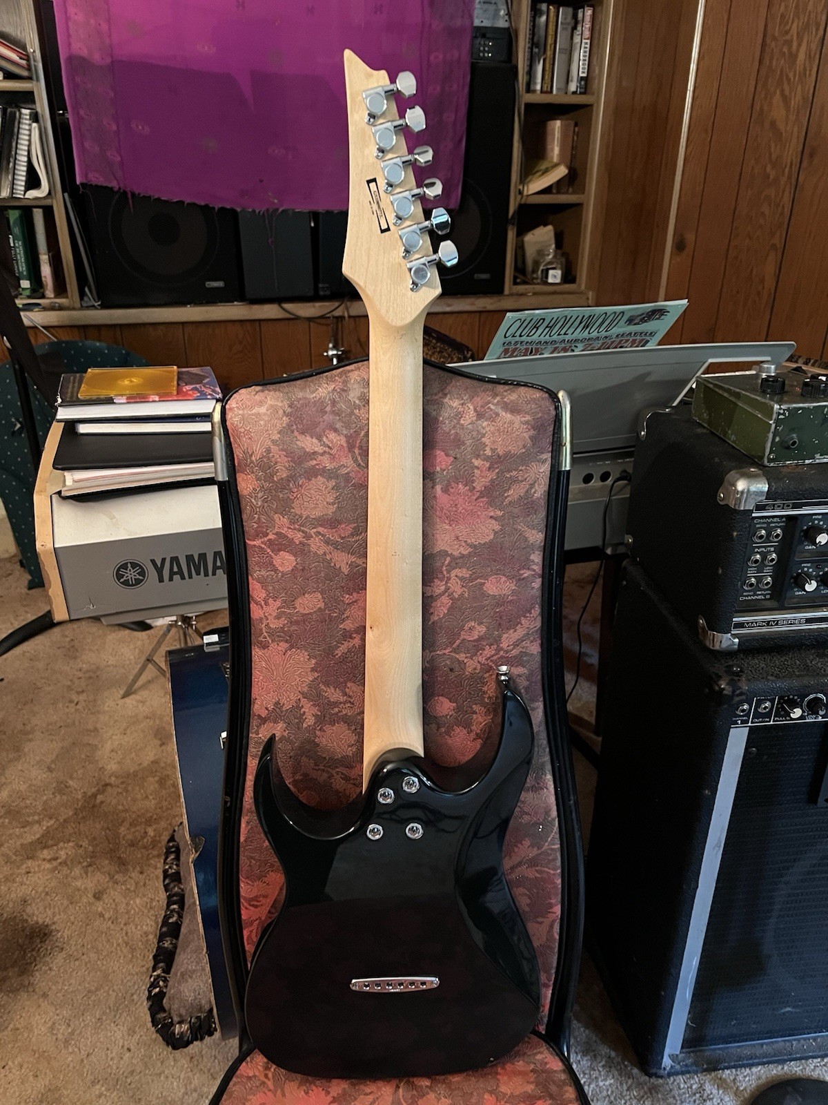Ibanez Gio Mikro Hand Painted Electric, 2010 with Road Runner case.