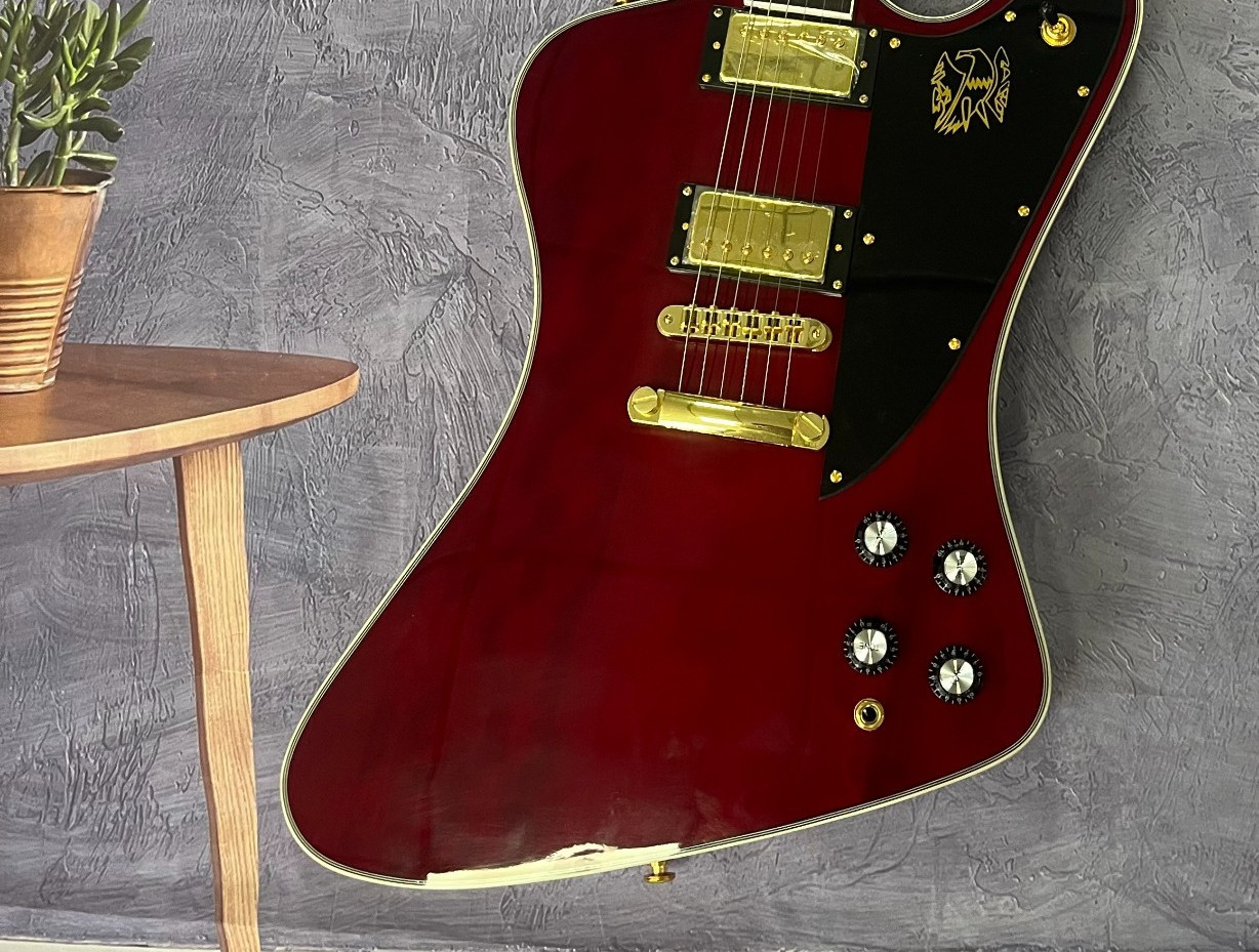 Custom Firebird Style Electric Guitar Rosewood Fingerboard Gold Hardware
