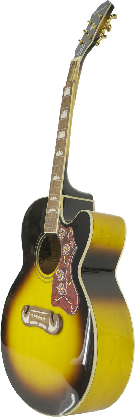 Epiphone J-200 EC Studio Acoustic-Electric Guitar Sunburst BROKEN HEADSTOCK