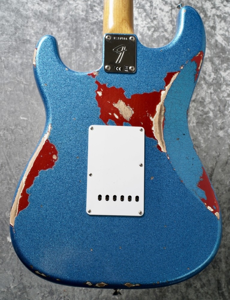 Fender Custom Shop Texas Stratocaster Heavy Relic Blue Flake Candy Apple Red Age