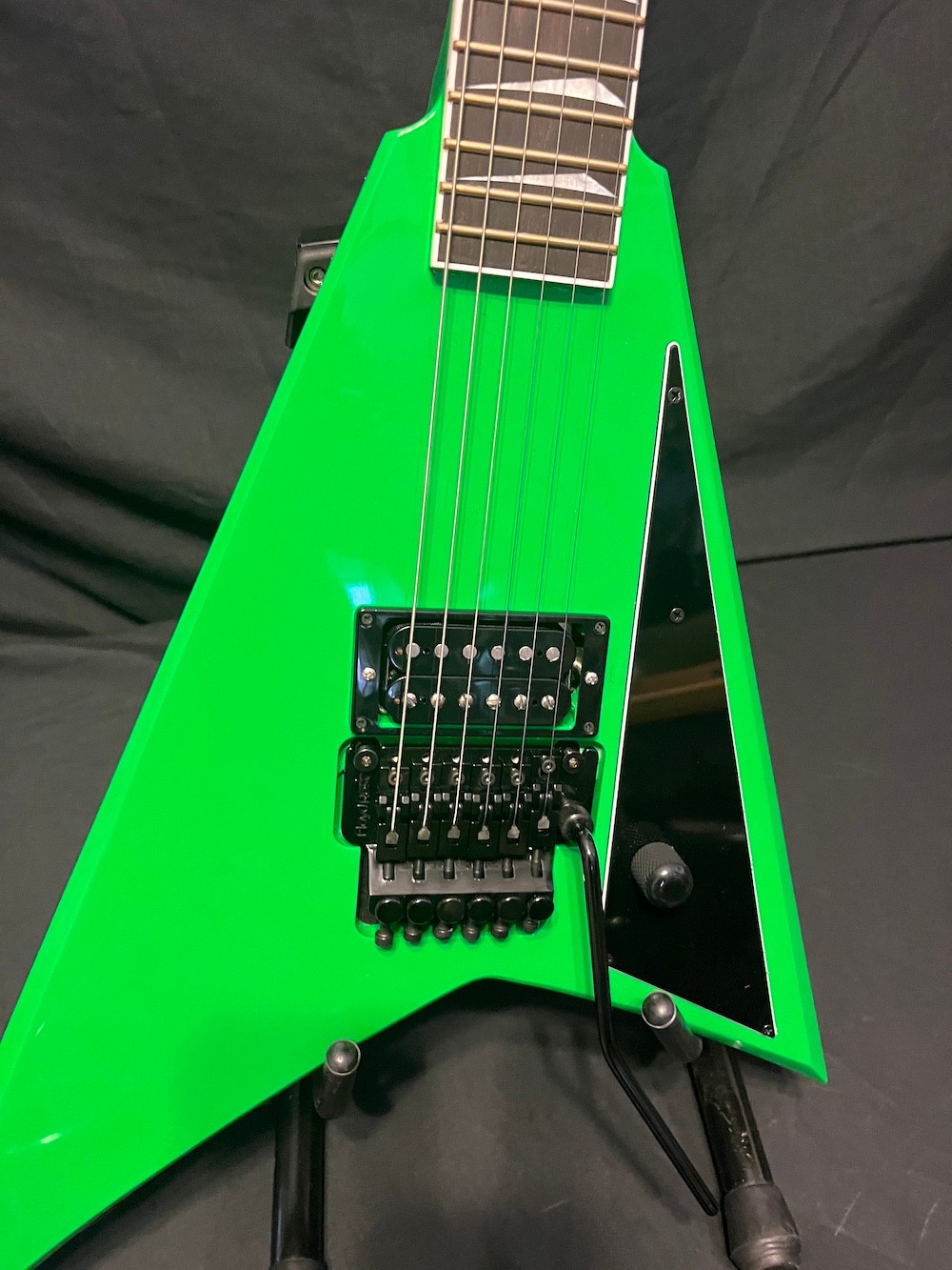 2024 OG Grover Jackson USA Concorde Flying V Guitar in Slime Green W/OHSC