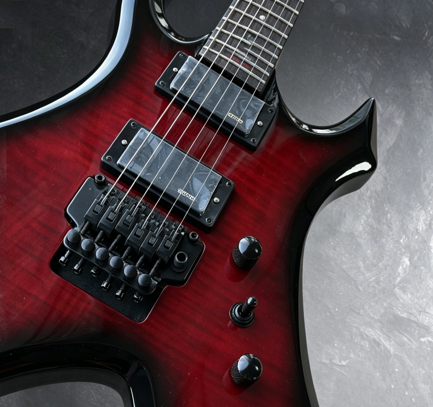Ship US Red Burst Warlock Extreme Electric Guitar Rosewood Fingerboard