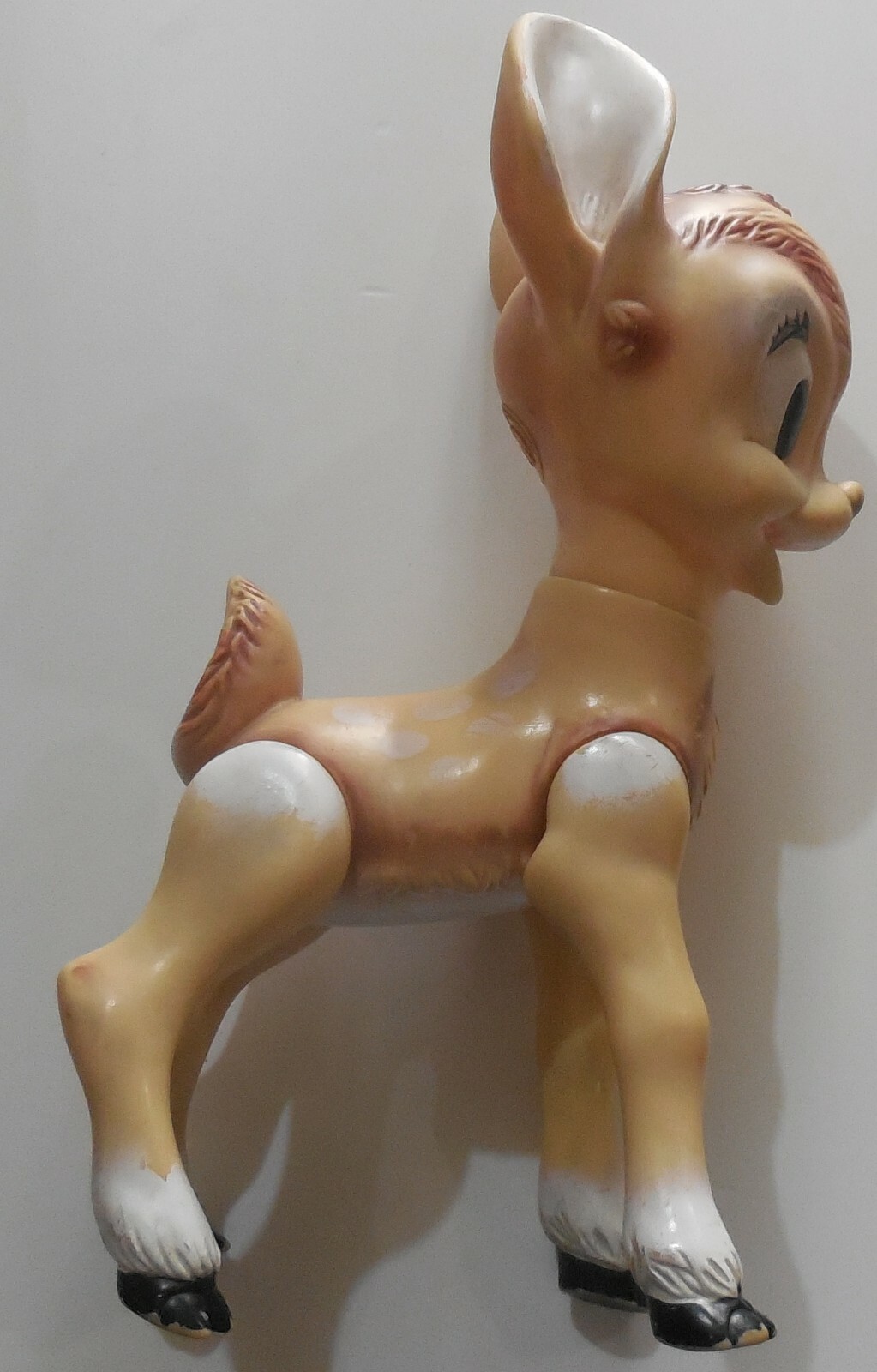 VINTAGE LARGE RUBBER SQUEAK TOY DISNEY LEDRA LEDRAPLASTIC BAMBI 1960s ITALY