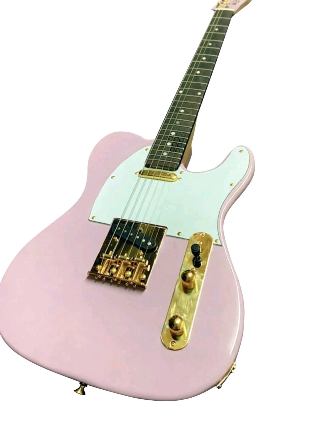 VERY NICE MAPLE FLAMED TELE STYLE ELECTRIC GUITAR WITH HARD SHELL TWEED CASE