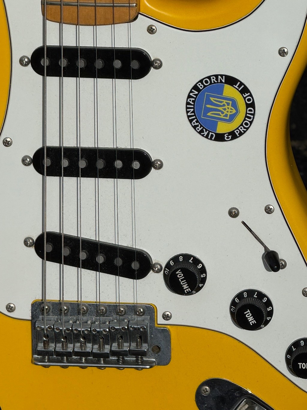 1980 Fender Stratocaster International Color Ltd. Run a bad ass Graffiti Yellow.