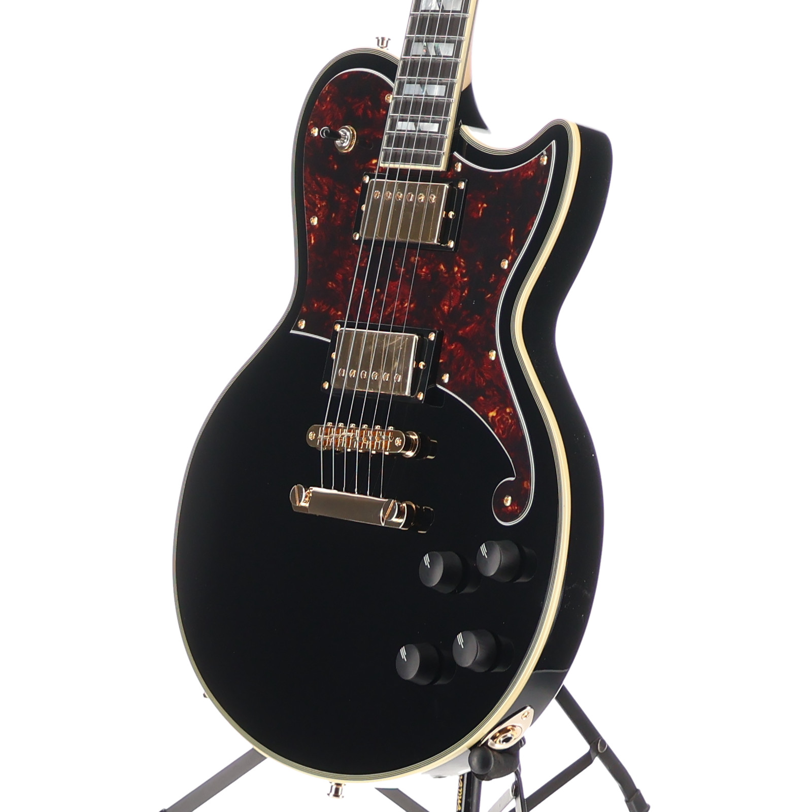 D’angelico Deluxe Atlantic – Solid Black, Expert Setup (P9) (01001)
