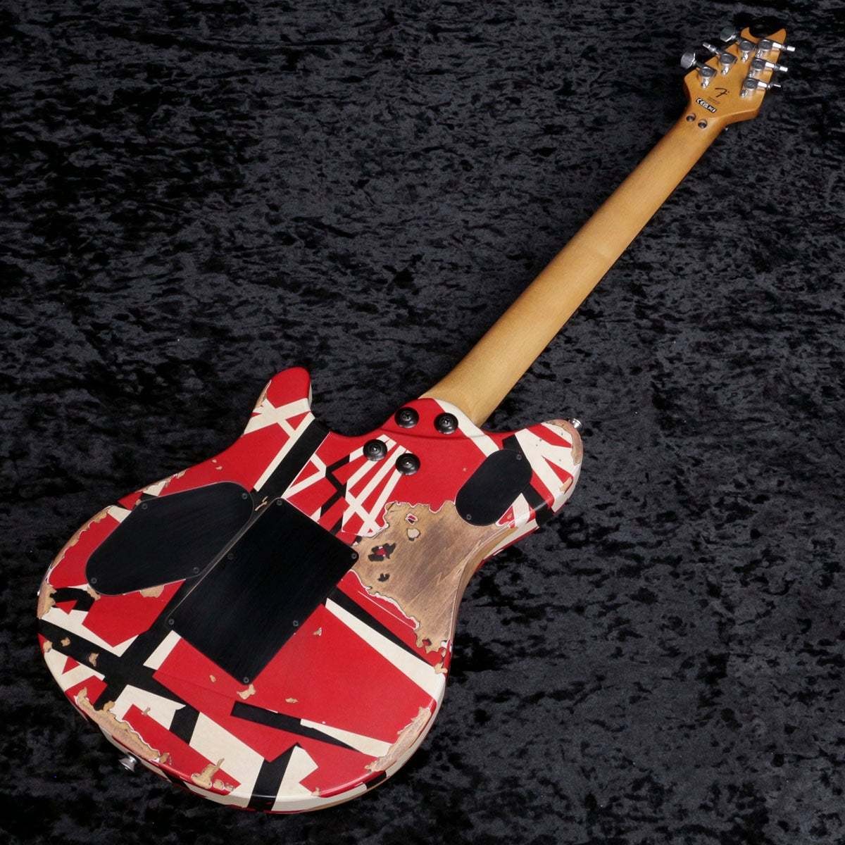 EVH Limited Edition Wolfgang Special Striped Series Ebony FB Red Black and White