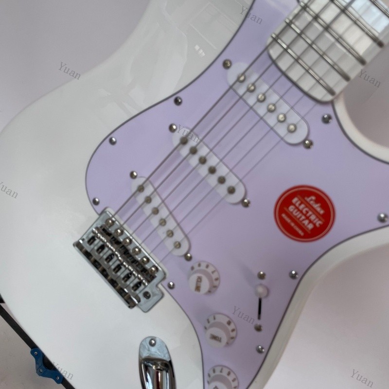 Electric Guitar White Gloss SSS Pickups 21 Stainless Frets White Fretboard