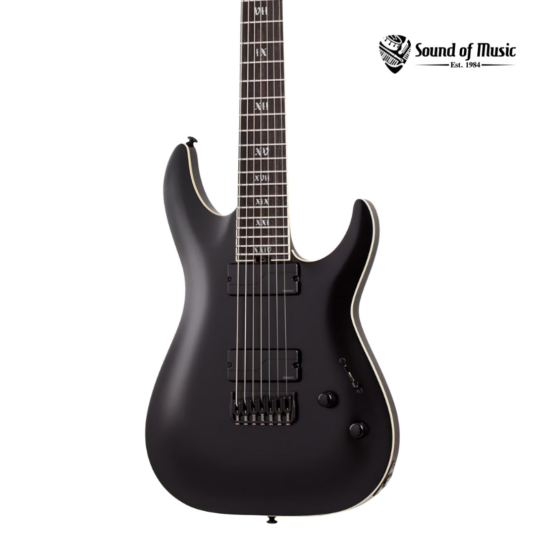 Schecter C-7 SLS Evil Twin Electric Guitar – Satin Black
