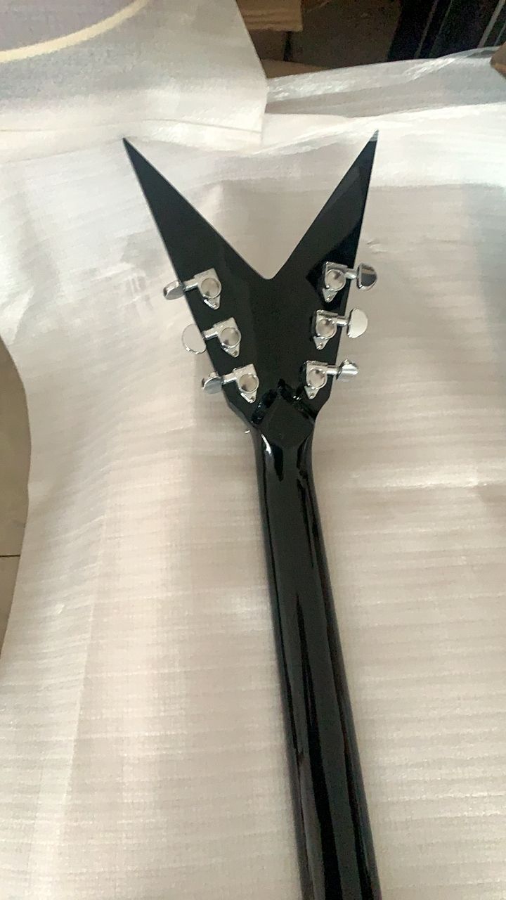 Dimebag Darrell Electric Guitar Silver Metal Top with Letter Inlay