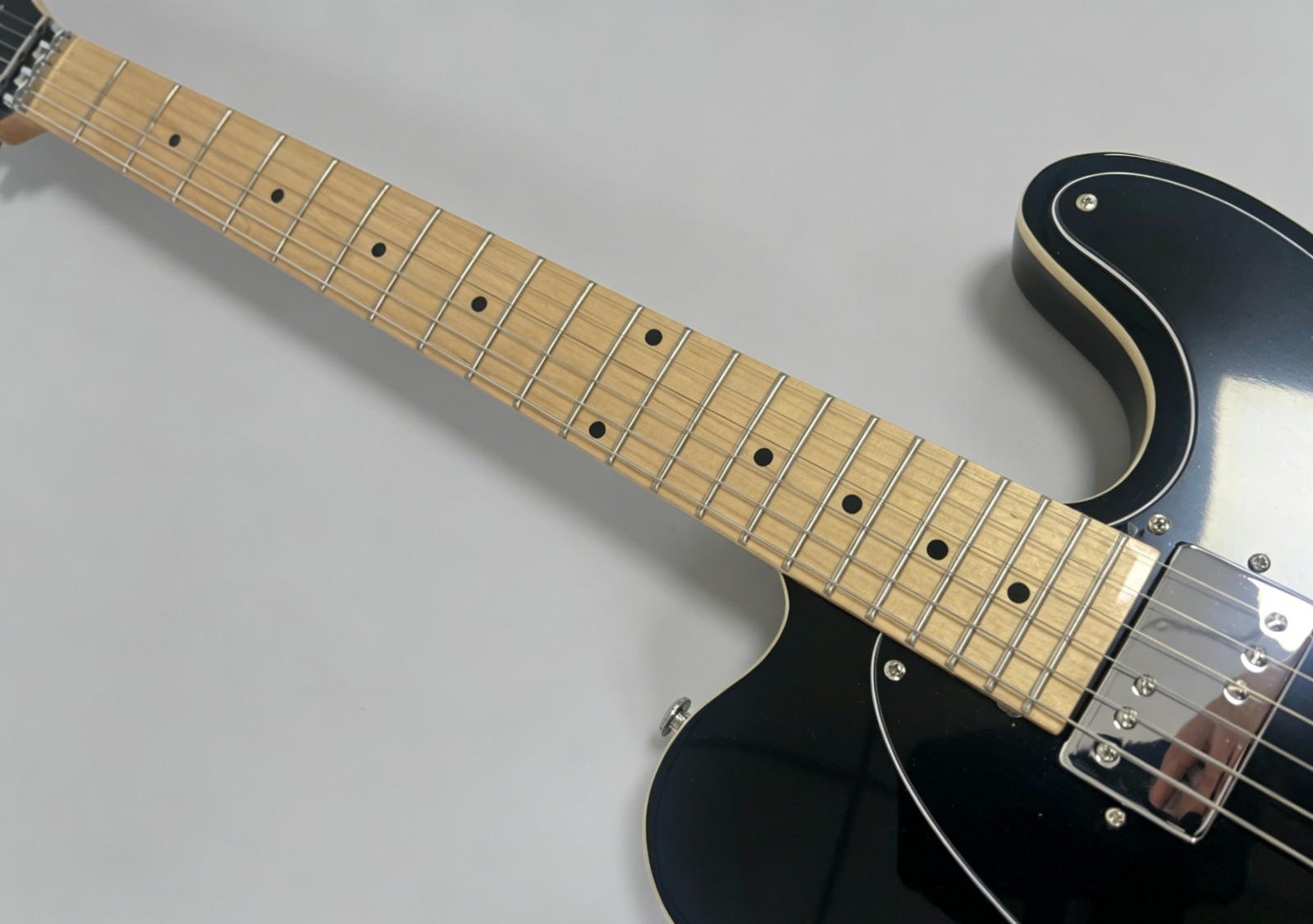 US STOCK gloss Black TL Style Guitar Floyd Rose Tremolo Maple Neck Fast Ship
