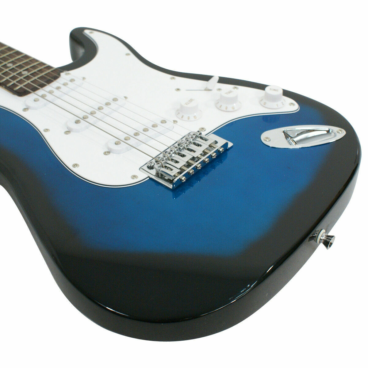Full Size Electric Blue Guitar with Amp, Case and Accessories Pack For Beginner