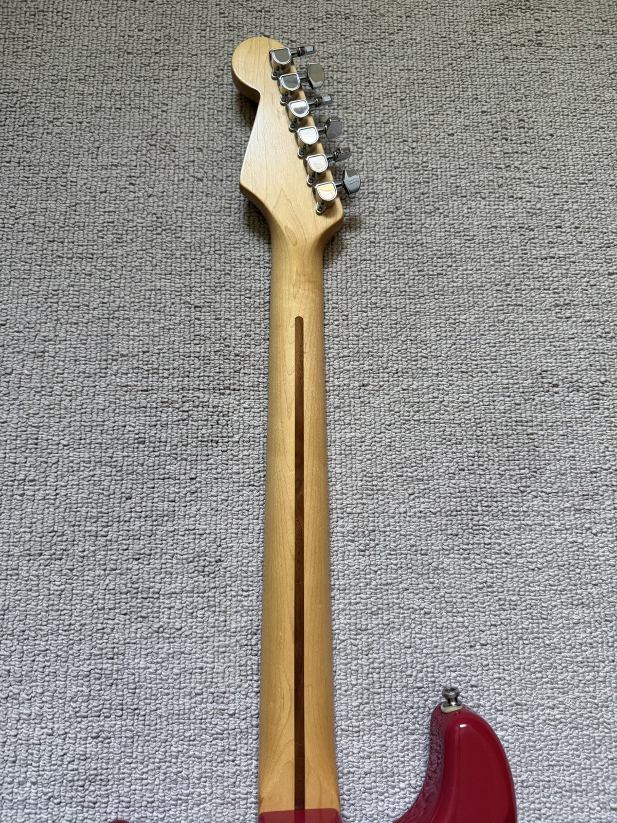 1989-1990 Fender Squier Stratocaster Made In USA Electric Guitar in Red