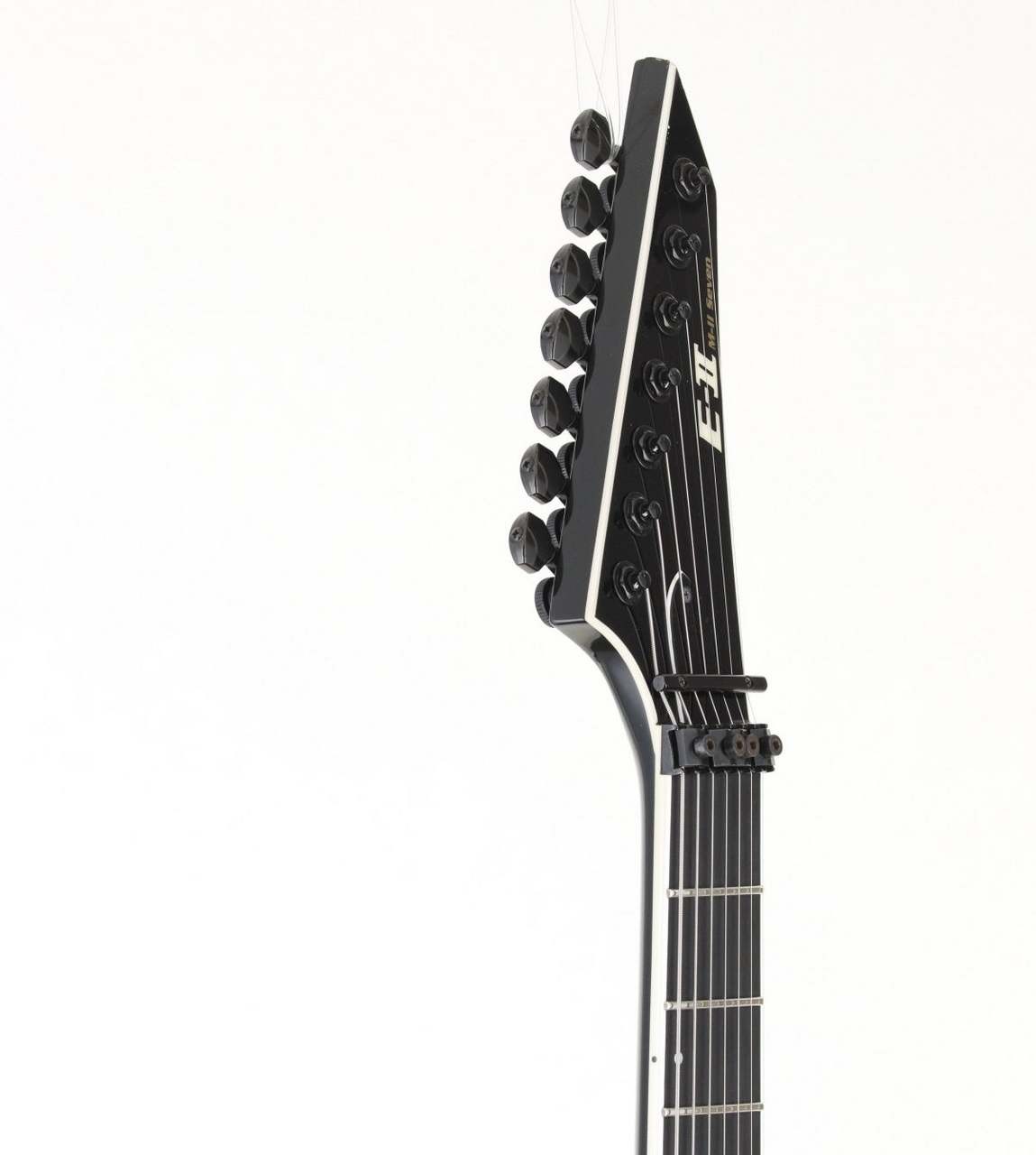 E-II M-II 7-String Electric Guitar Black Alder Maple Ebony GOTOH Floyd Used