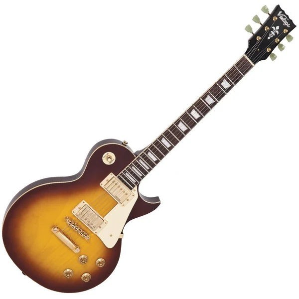 Vintage V100 ReIssued Electric Guitar Tobacco Sunburst V100TSB