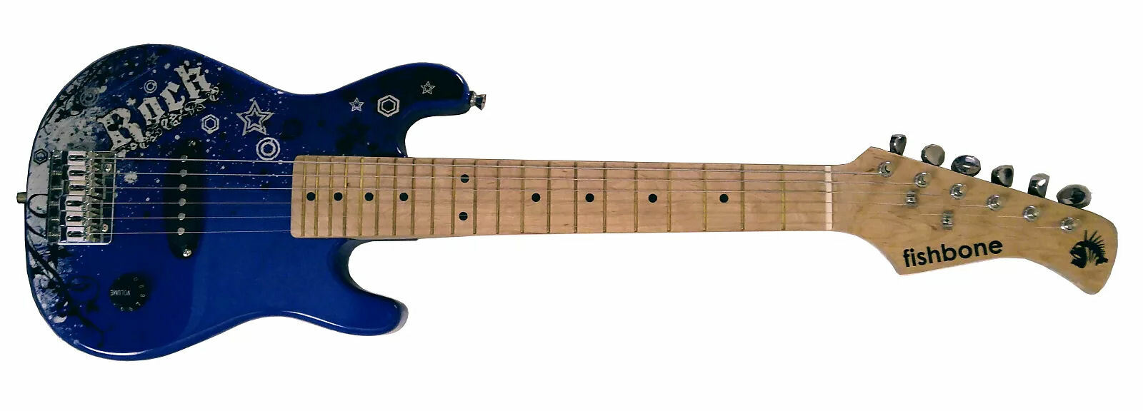 Fishbone ROCK Mini Model STS-BLU-2 Shorty Travel Guitar with Gig Bag