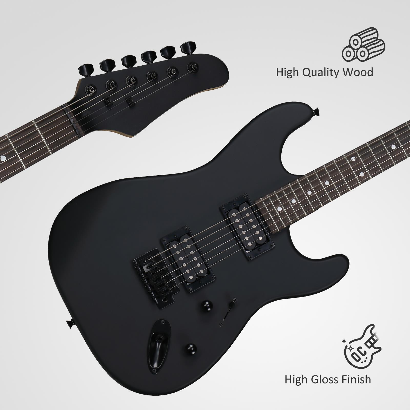 39 Inch Full Size KST Matte Electric Guitar With Bag for Student Beginner