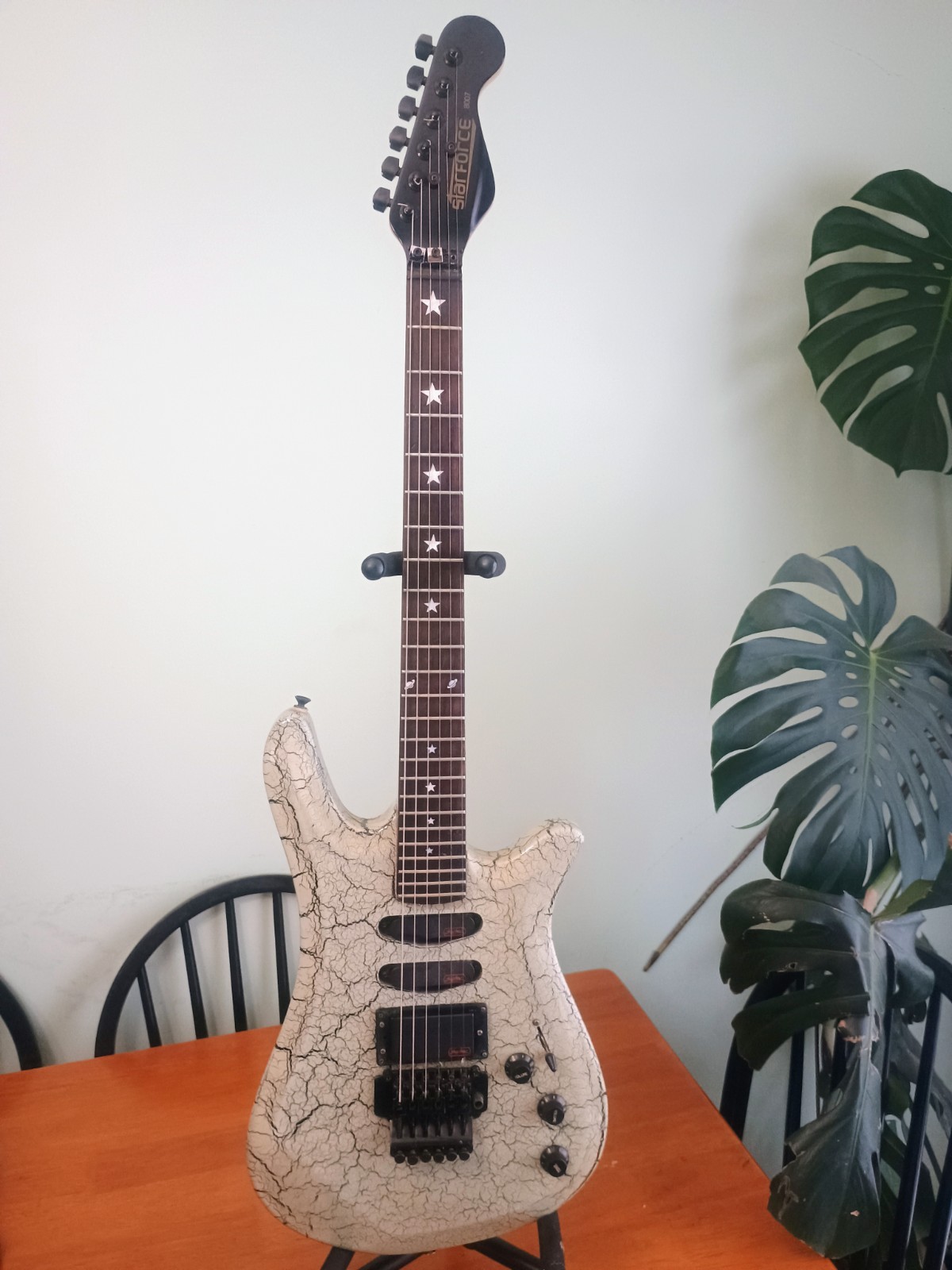 StarForce 8007 Electric Guitar Superstrat Jade Green Crackle Rare Vintage 1980s