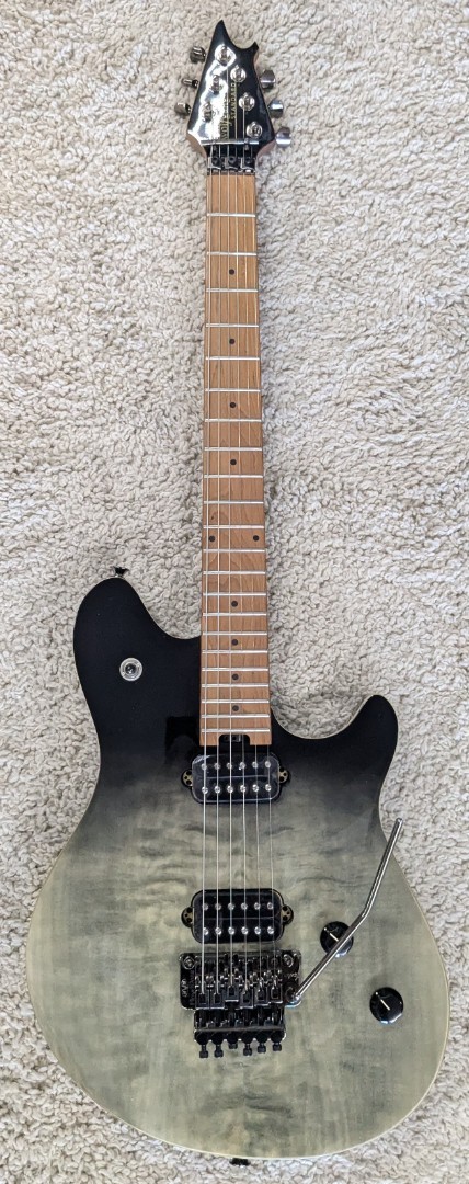 EVH Wolfgang Standard QM, Baked Maple Neck, Black Fade Electric Guitar