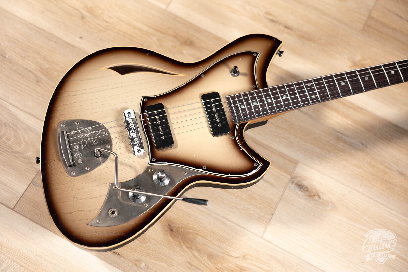 Novo Custom Miris J Semi-Hollow w/ Fralin P-90s – Toasted Marshmallow