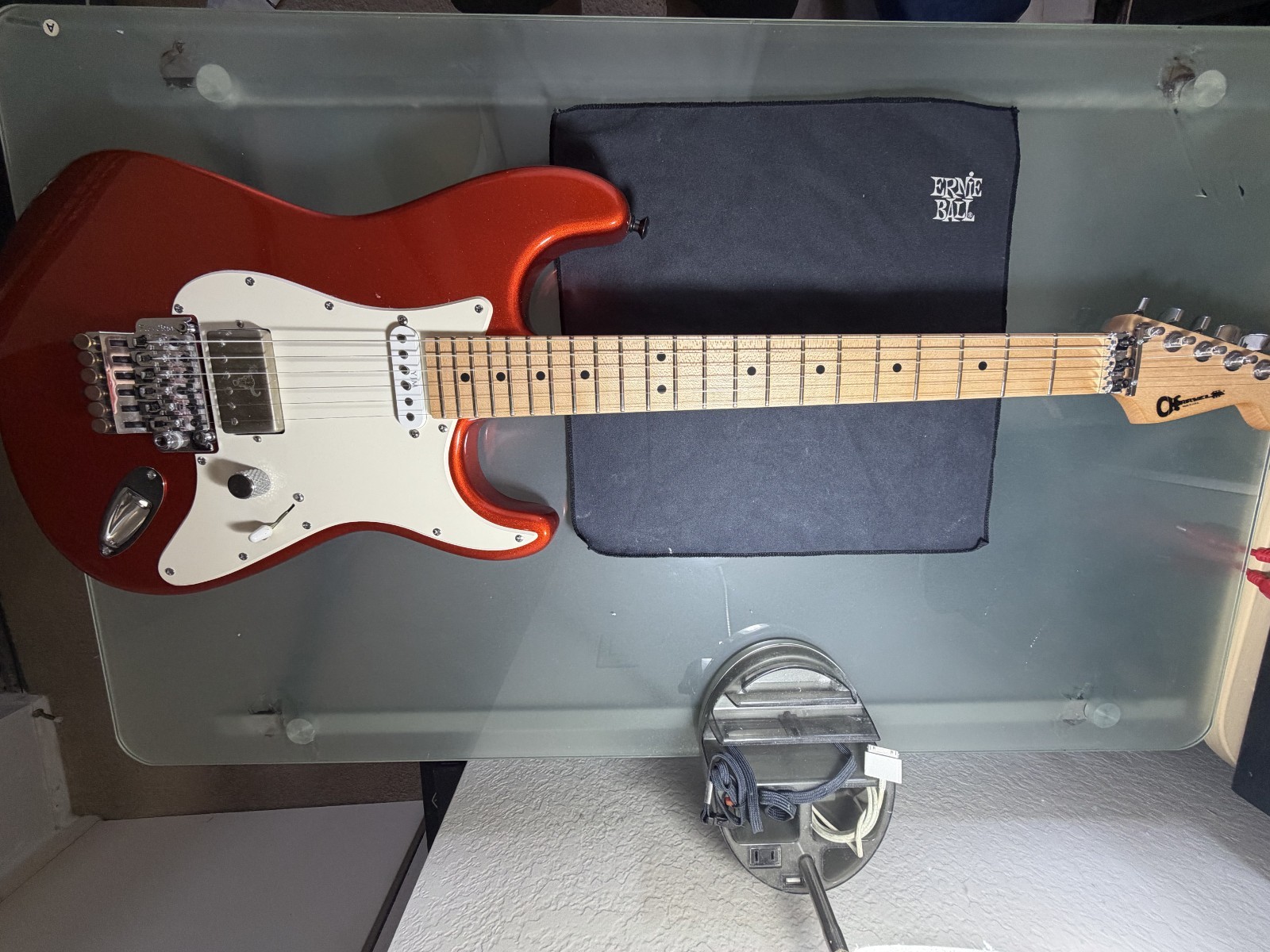 CHARVEL USA SO-CAL CANDY TANGERINE ELECTRIC GUITAR WITH UPGRADES.