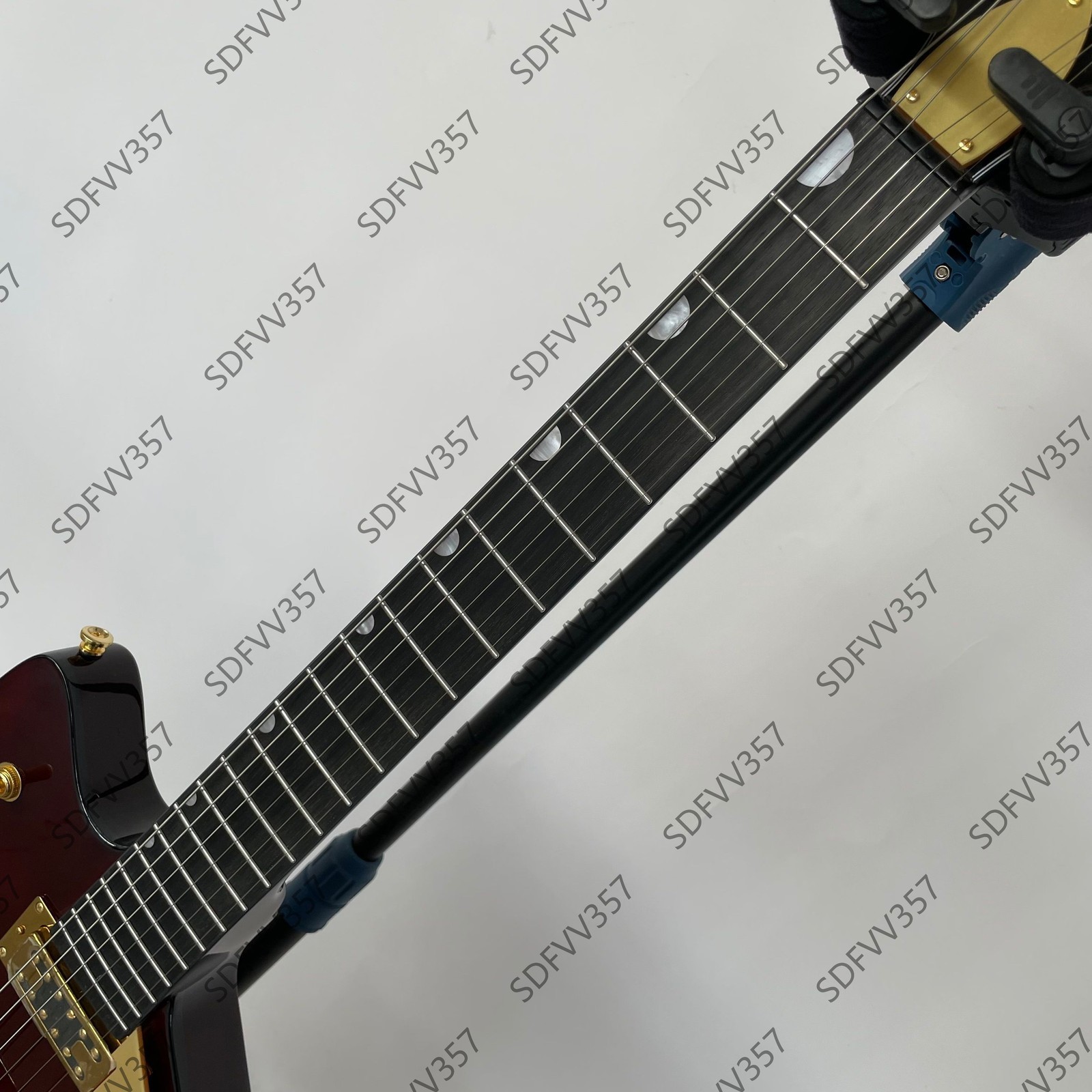 Vintage Style Electric Guitar Wine Red HH Pickups Gold Hardware Stainless Frets