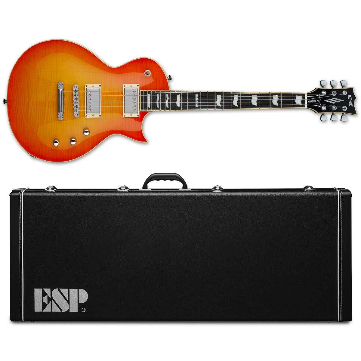 ESP E-II Eclipse Full Thickness Vintage Honey Burst Electric Guitar + Hard Case