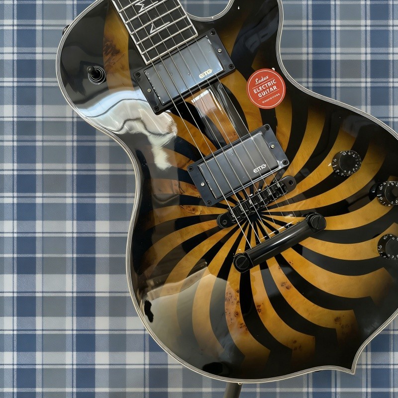 Charcoal Burst Buzzsaw Audio Grail Electric Guitar bone nut rosewood fretboard