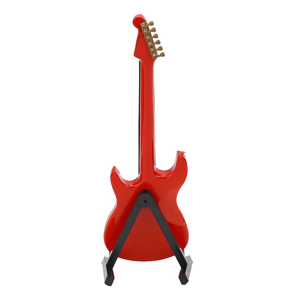 Miniature Red Electric Guitar Model Musical Instrument Crafts Ornament Gift