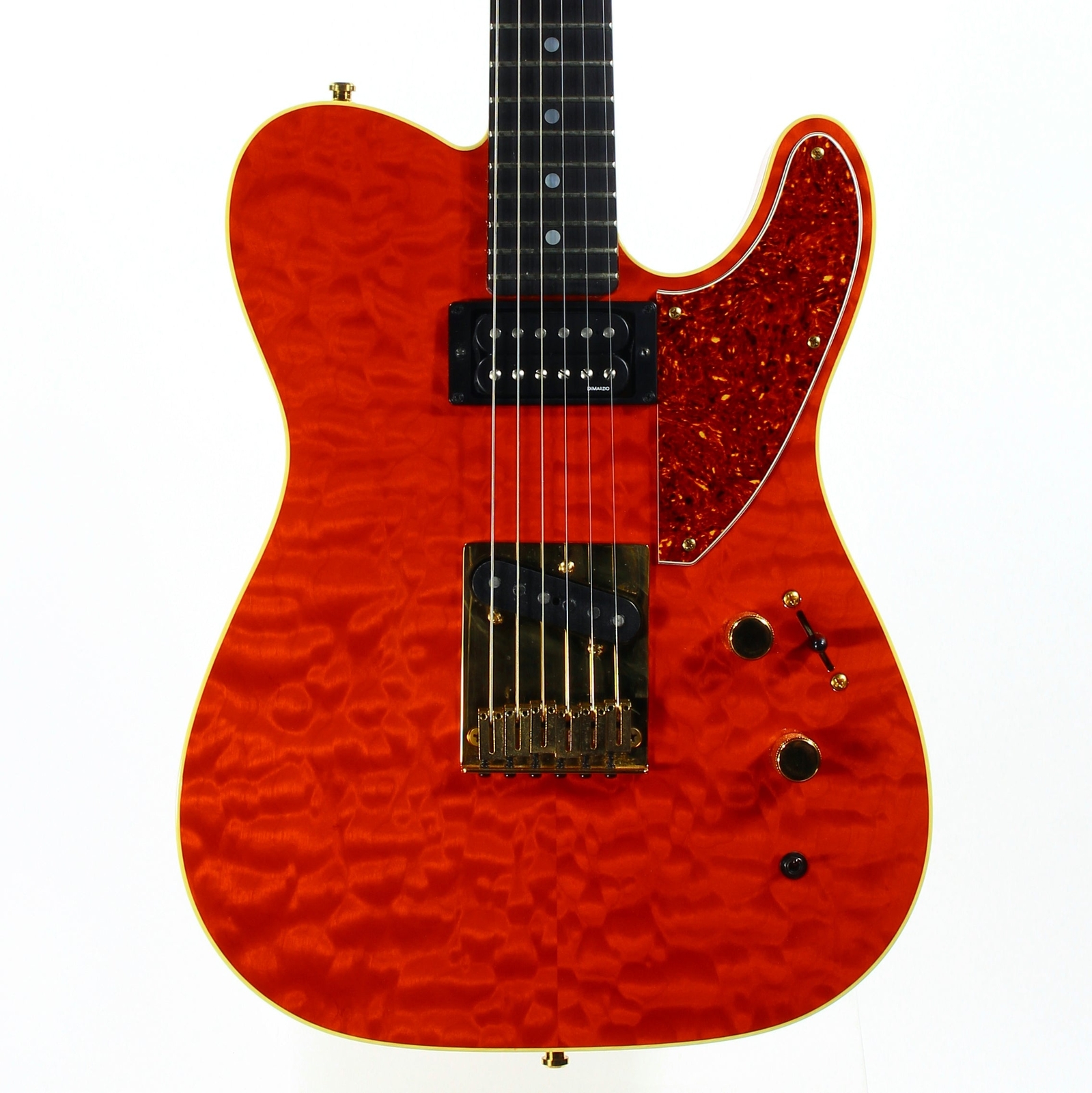 1992 Fender Custom Shop Set Neck Country Artist Telecaster QUILT Sunset Orange T
