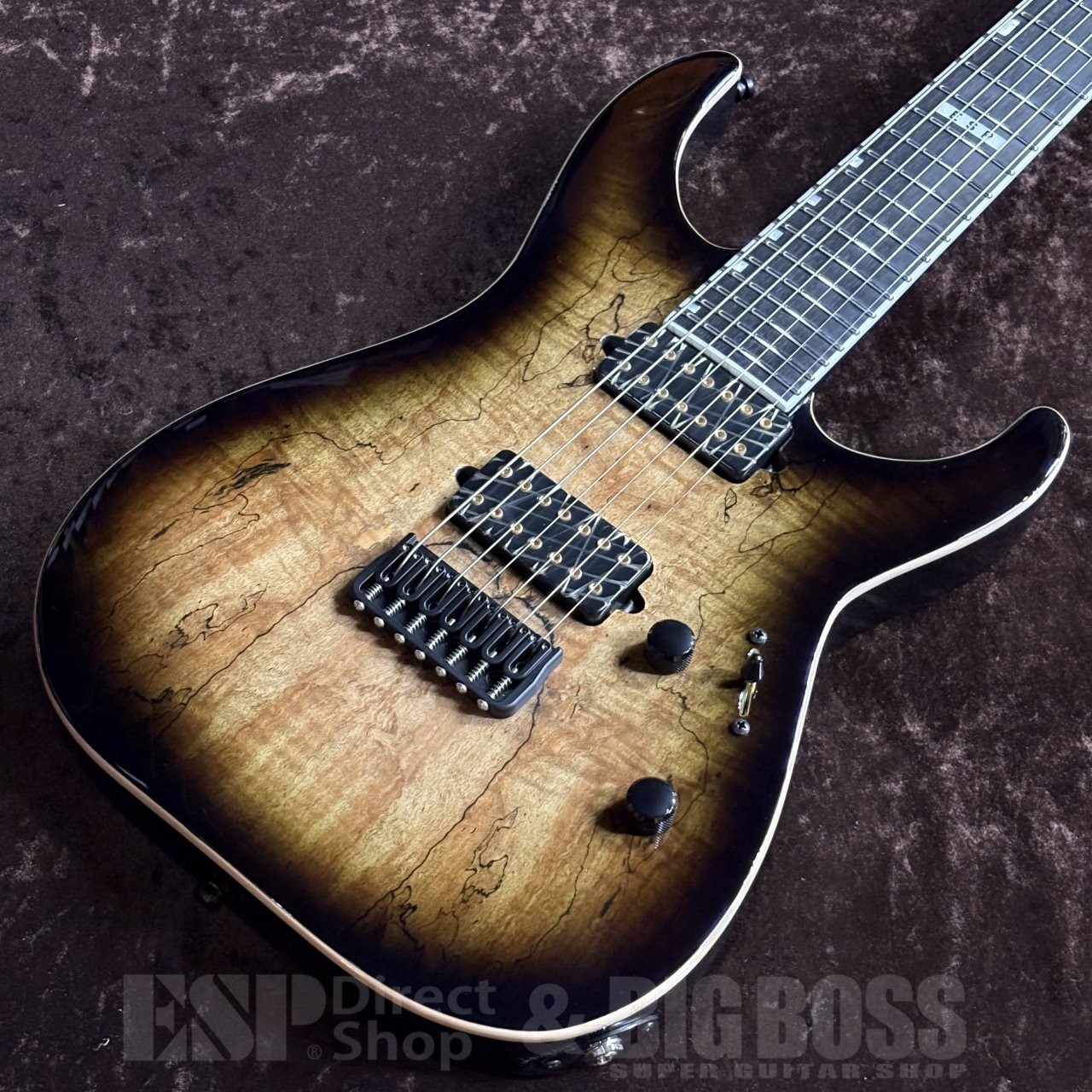 E-II M-II 7NT HS SM Electric Guitar Dark Brown Natural Burst