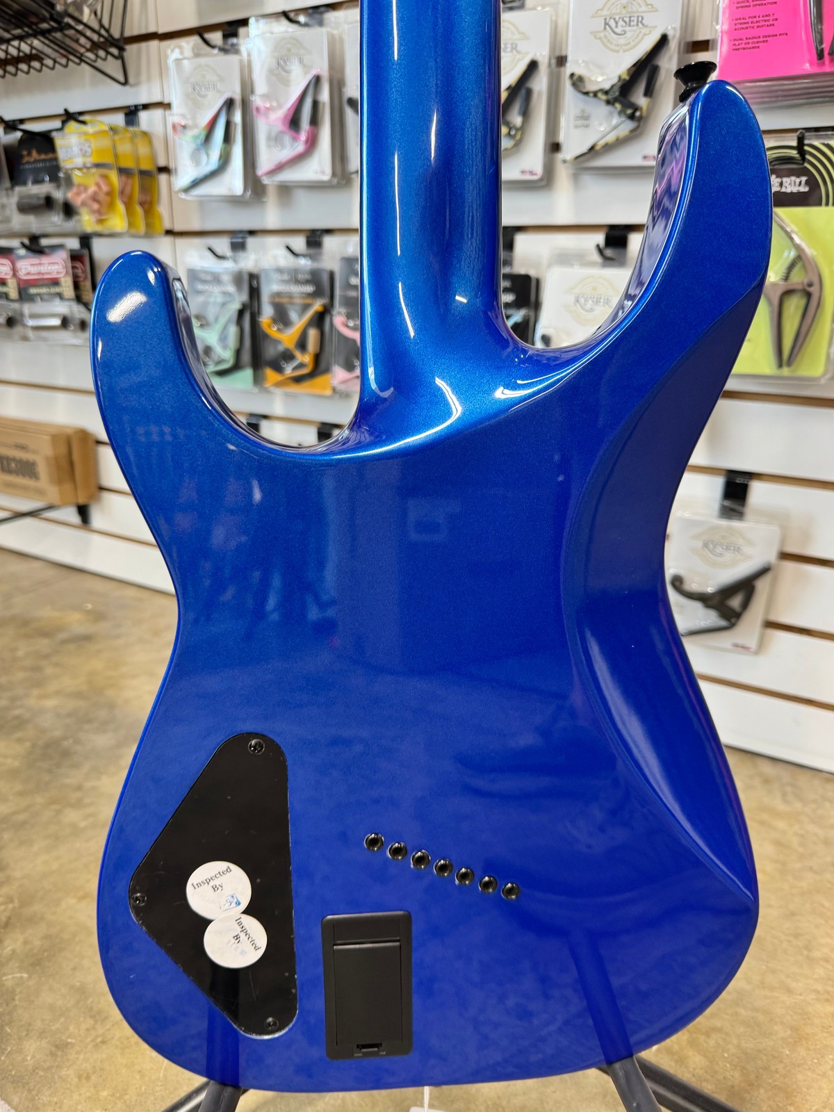 Jackson X Series Soloist SLAT7 7 String Fan Fret Electric Guitar – Metallic Blue