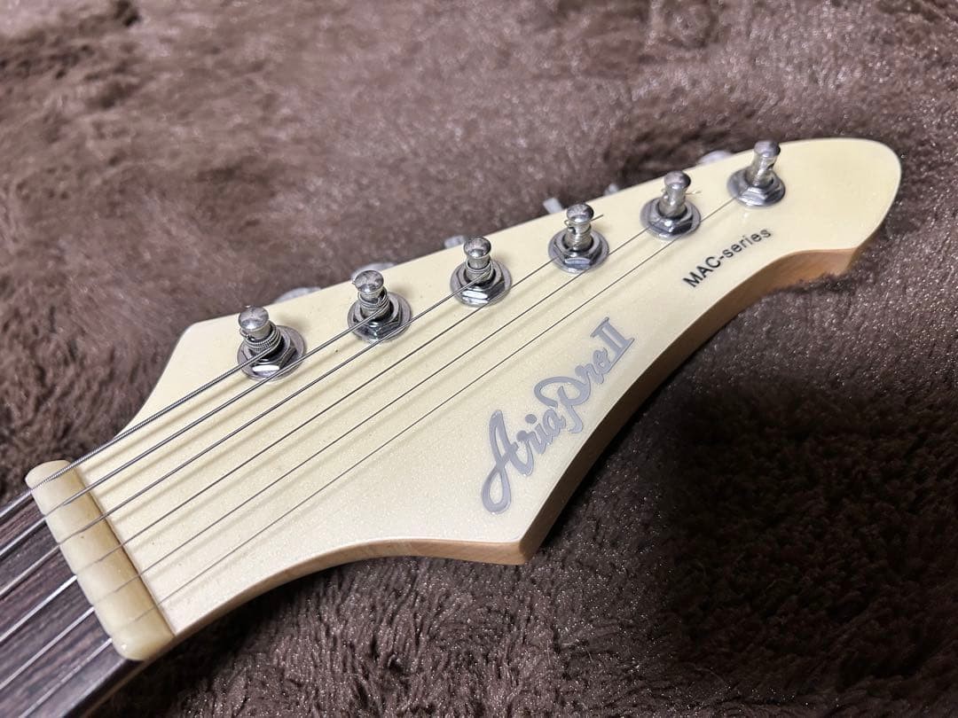 Aria Pro II Aria Pro MAC series Pearl White Electric Guitar Used From Japan
