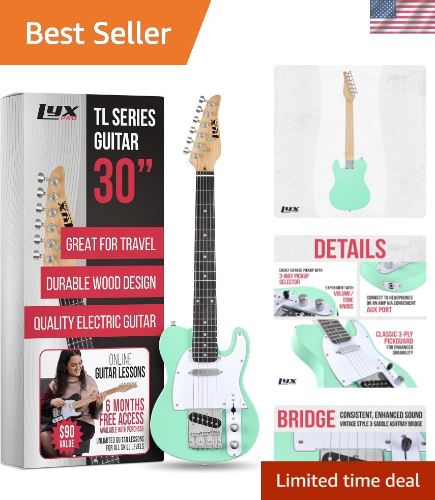 Full-Size 30” Electric Guitar – Paulownia Wood, Effortless Sound Control