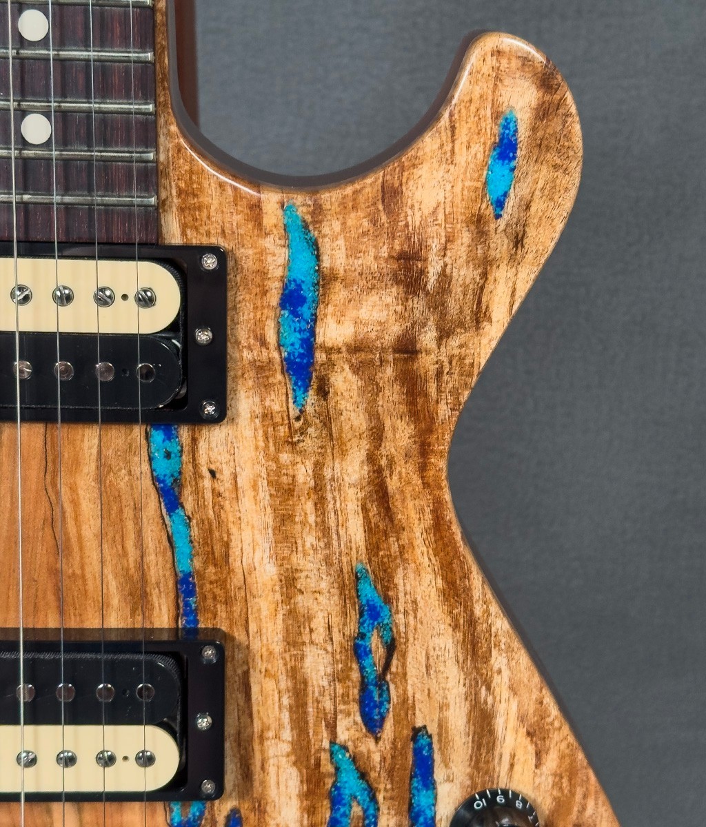 Knaggs Kenai Natural Spalt Turquoise Lapis Electric Guitar
