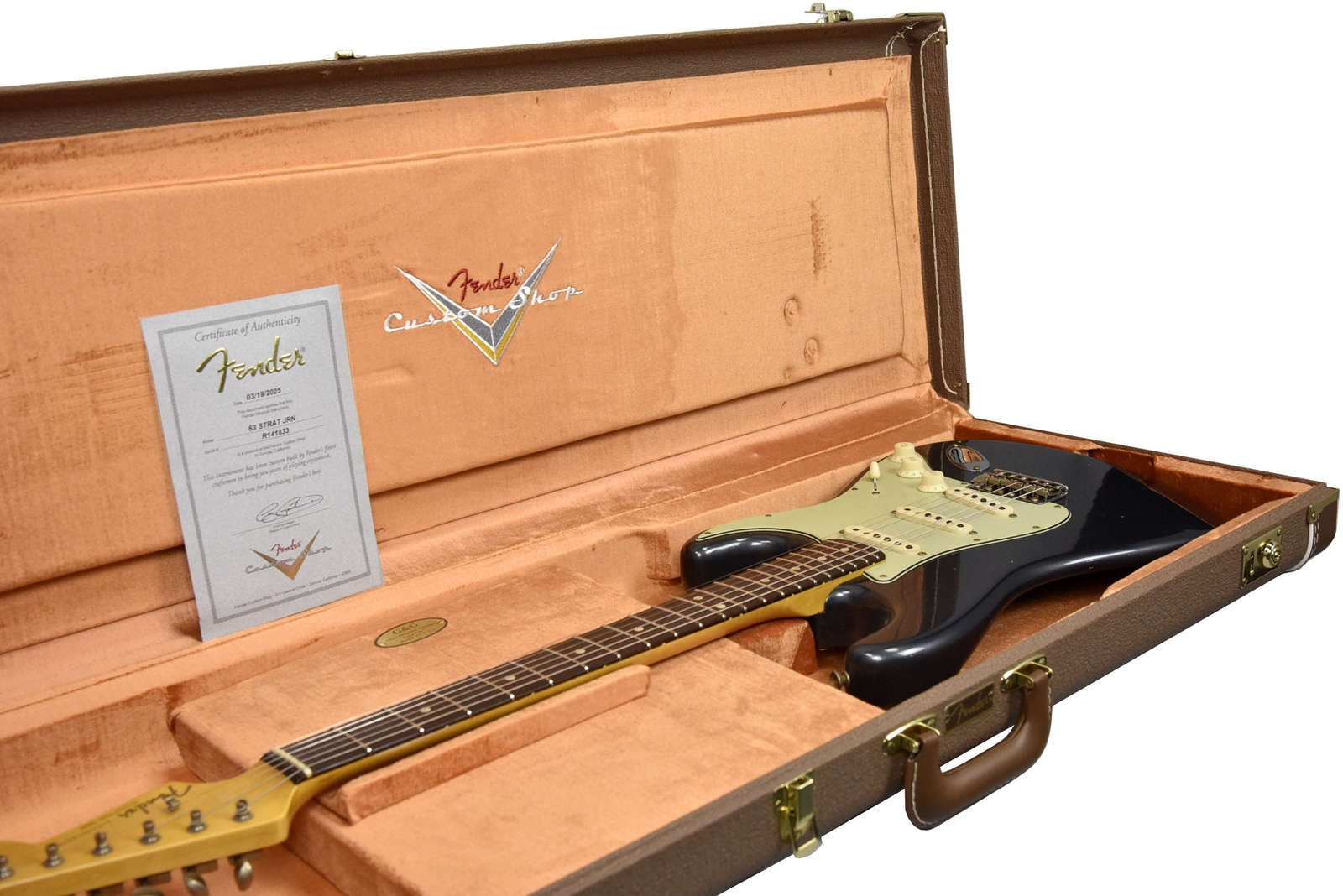 Fender Custom Shop 63 Stratocaster Journeyman Relic in Charcoal Frost Metallic