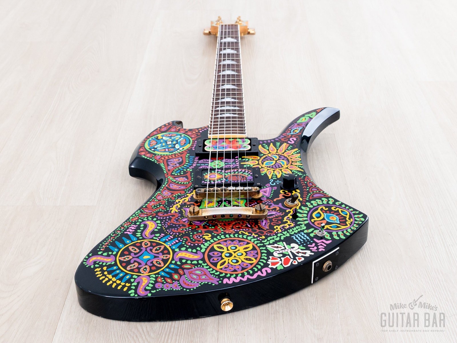 2000s Fernandes Mockingbird Hide Signature MG-120X, Graphic on Black, Japan