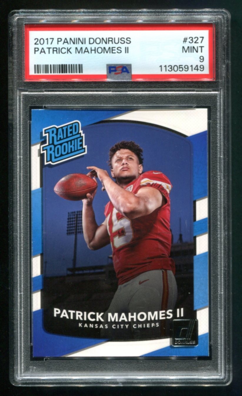 2017 Panini Donruss Patrick Mahomes II Rated Rookie #327 PSA 9 MINT