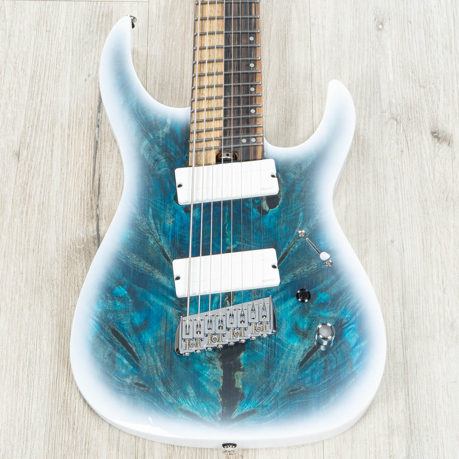 Legator N8FOD Ninja Overdrive Multi-Scale 8-String Guitar, Arctic Blue