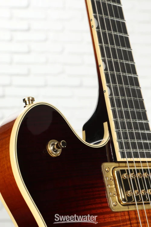 Gretsch Broadkaster LX Figured Semi-hollowbody Electric Guitar – Havana Burst