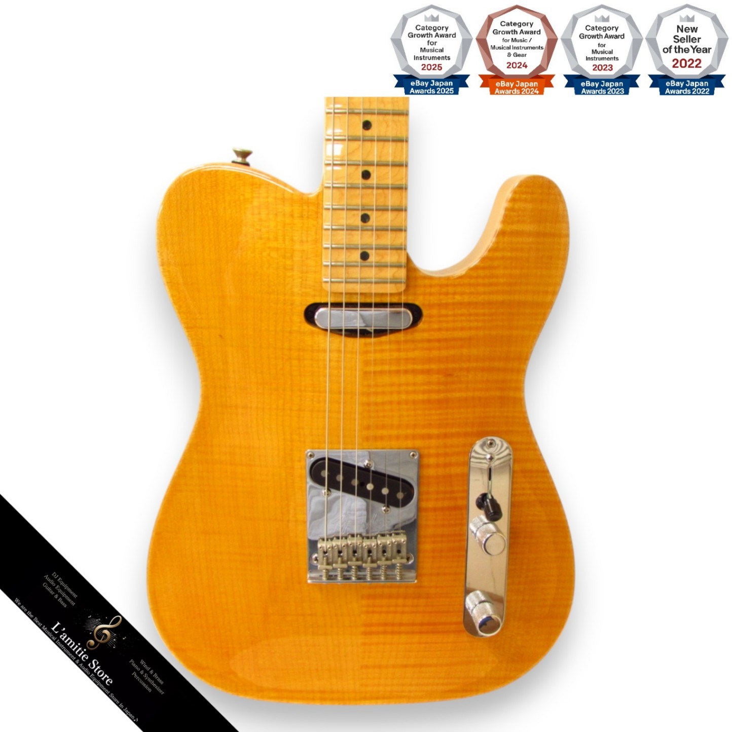 Fender Select Carved Maple Top Telecaster Amber 2012 Electric Guitar