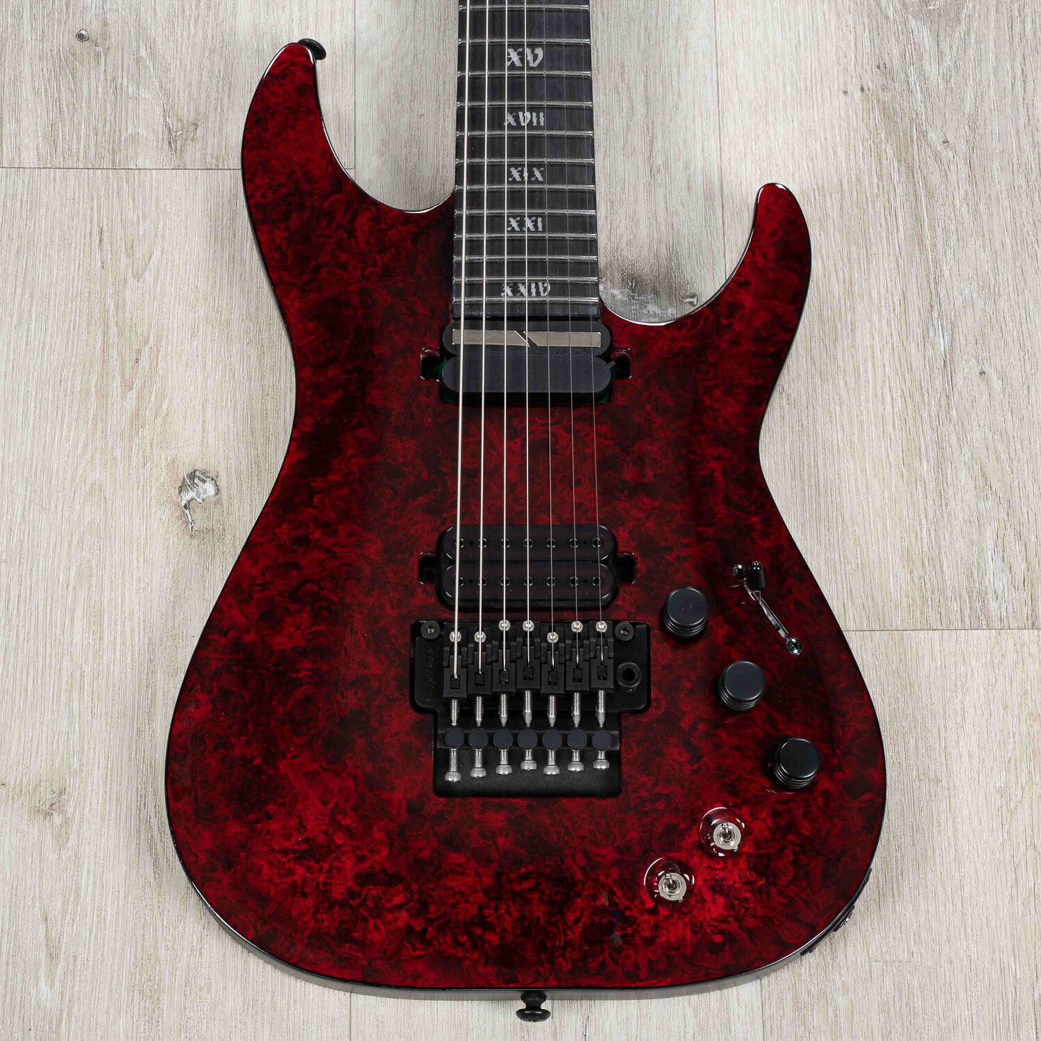 Schecter C-7 FR S Apocalypse 7-String Guitar, Ebony Fretboard, Red Reign