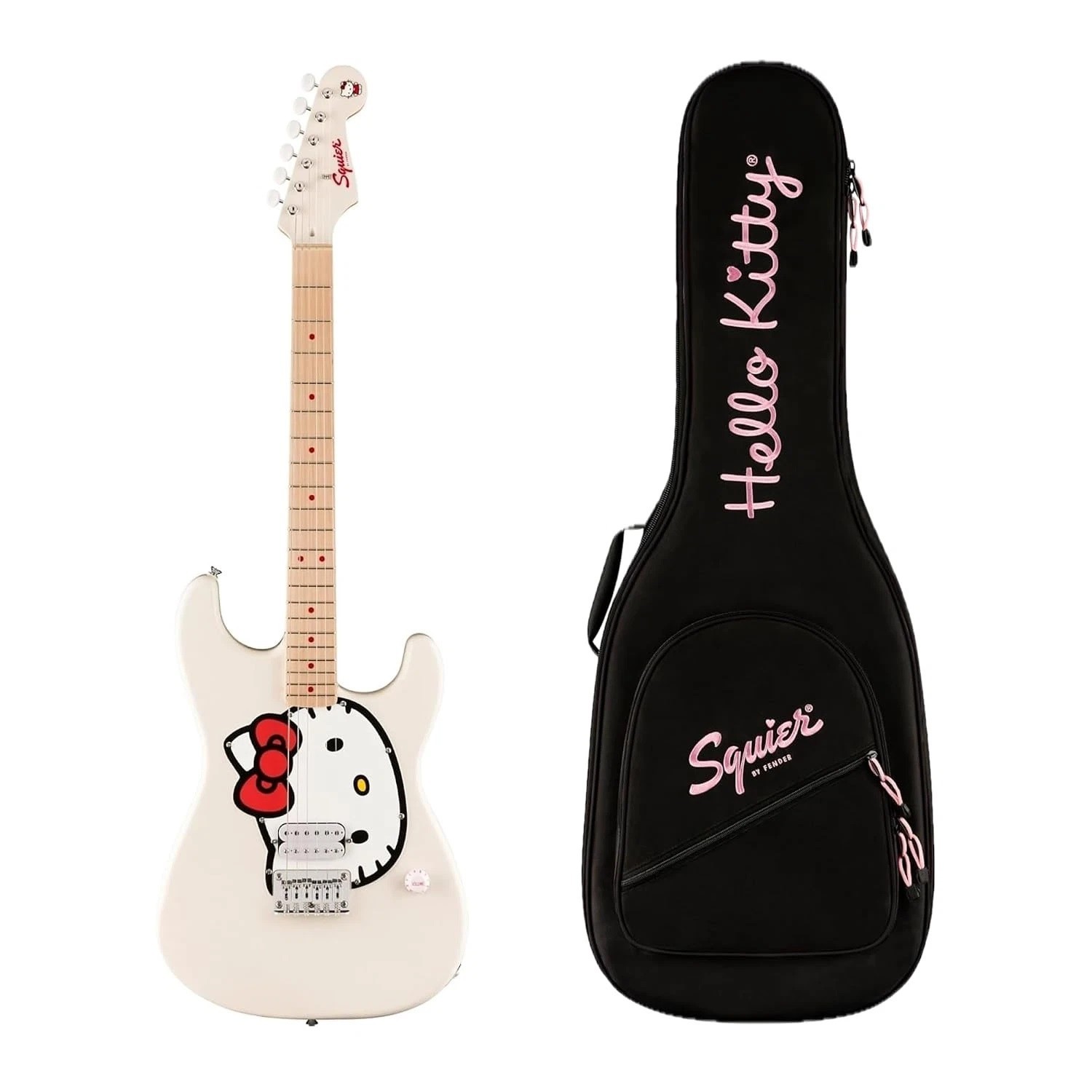 037-9102-980 Fender X Hello Kitty Stratocaster Electric Guitar w/ Deluxe Gig Bag
