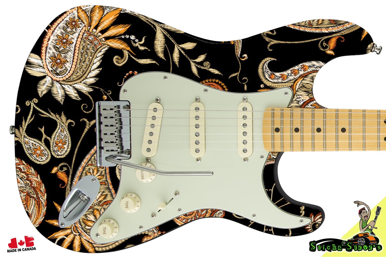 Guitar Skin Wrap Axe Re-Skin Traditional Paisley 091