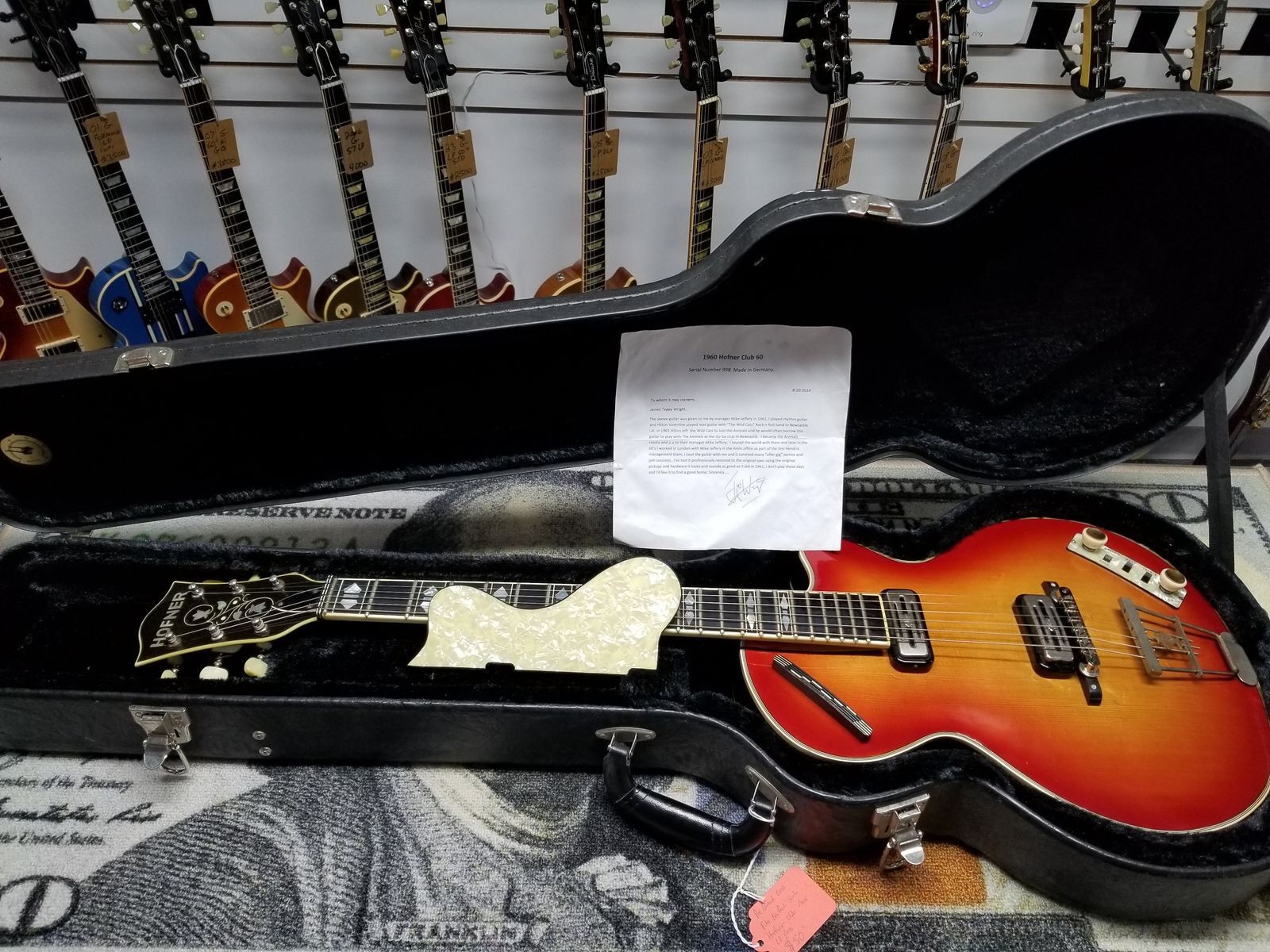 1960 Hofner Club 60 Toaster Pickups Original bridge and pickguard included! (188