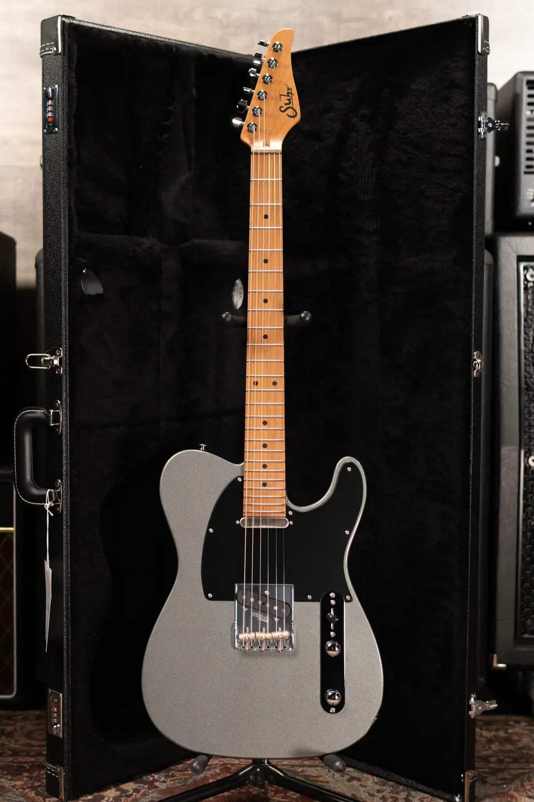 Suhr Andy Wood Signature Series Modern T Electric Guitars – AW Silver with Hards
