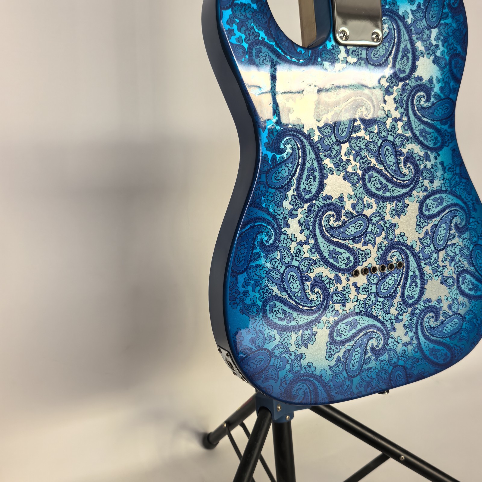 Unbrand Paisly Solid Electric Guitar Stainless Rounded Fret Edge Fast Shipping