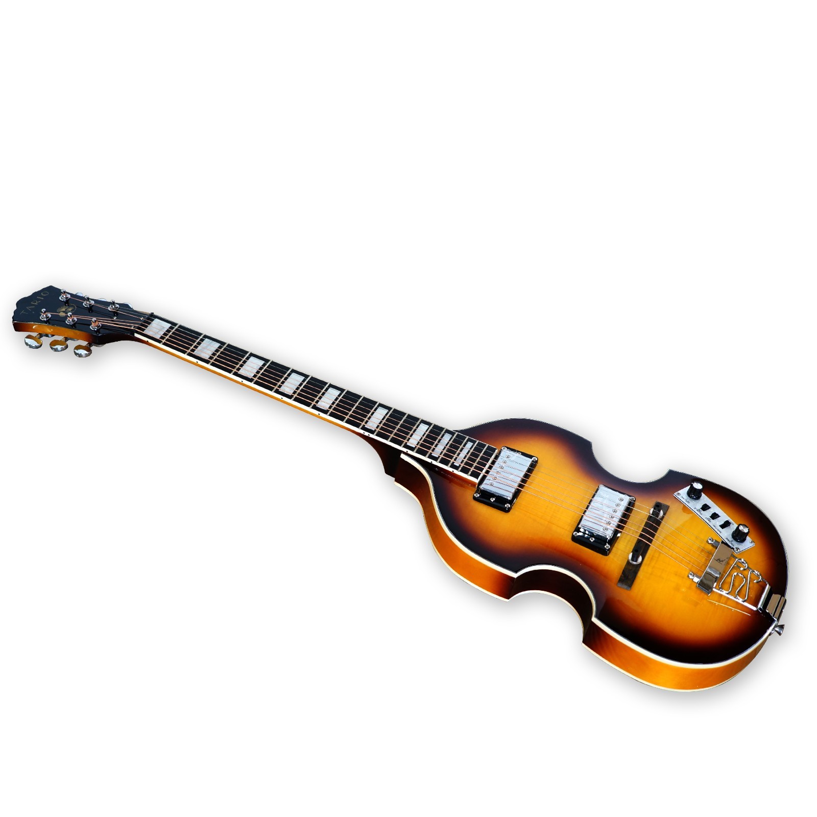 6-String Electric Guitar Violin-Style Body with Curly Maple Top Dual Humbucker