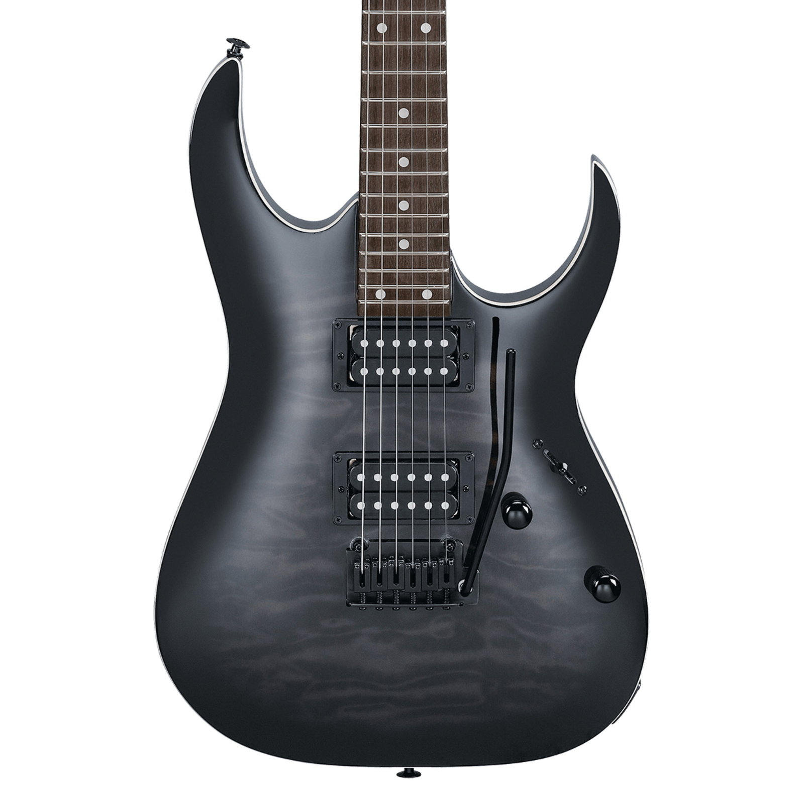 Ibanez GRGA120QA Gio E/G, Purpleheart Fingerboard, Transparent Black Sunburst