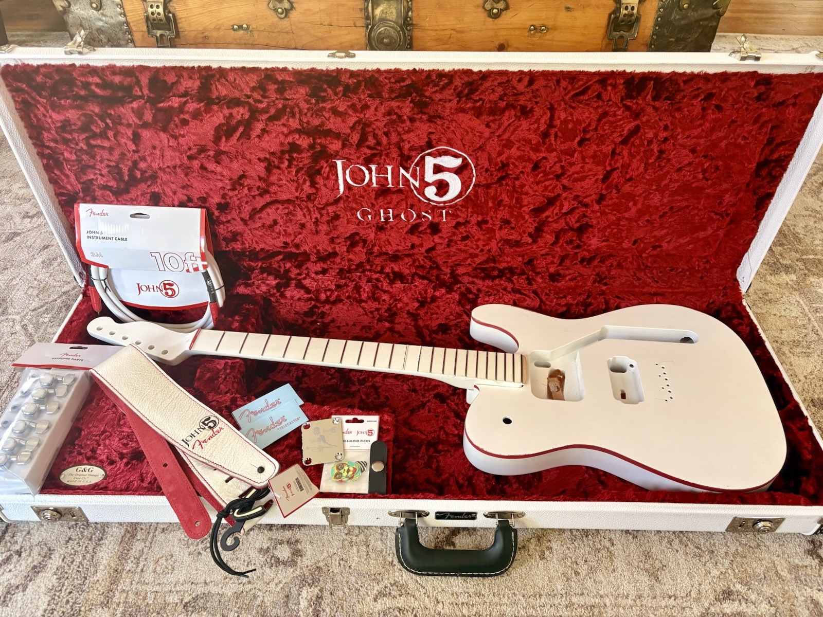 Fender Custom Shop John 5 Ghost Telecaster 2023 White Electric Guitar W/ Case